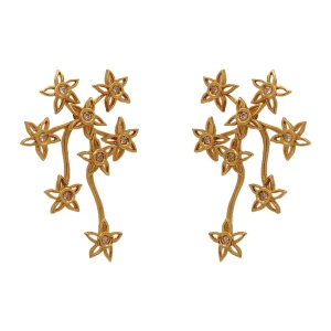 Brincos Ouro 18K E Diamantes