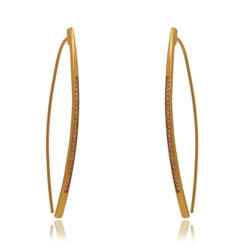 Brincos Ouro 18K E Diamantes