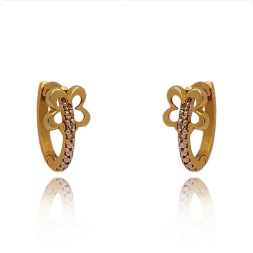 Brincos Ouro 18K E Diamantes