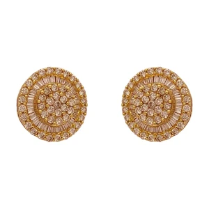 Brincos Ouro 18K E Diamantes