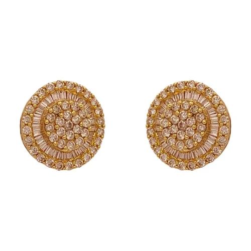 Brincos Ouro 18K E Diamantes