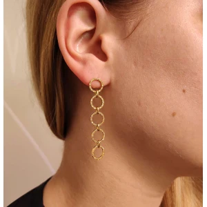 Brincos Ouro 18K E Diamantes