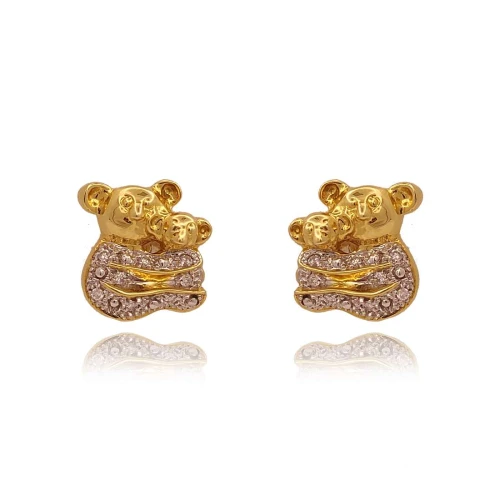 Brincos Ouro 18K E Diamantes