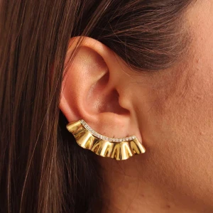 Brincos Ouro 18K E Diamantes