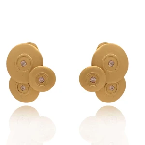 Brincos Ouro 18K E Diamantes Brincos Ouro 18K E Diamantes