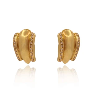 Brincos Ouro 18K E Diamantes Brincos Ouro 18K E Diamantes