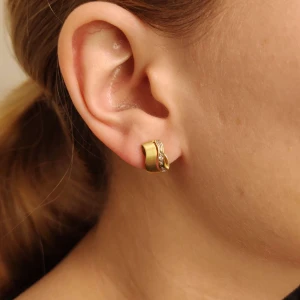 Brincos Ouro 18K E Diamantes