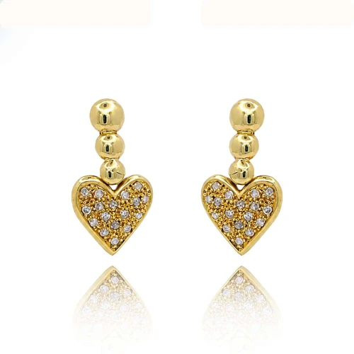 Brincos Ouro 18K E Diamantes