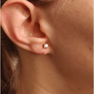 Brincos Ouro 18K E Diamantes