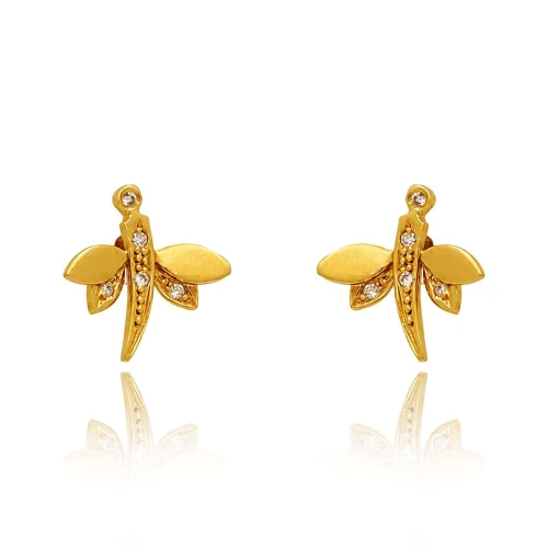 Brincos Ouro 18K E Diamantes