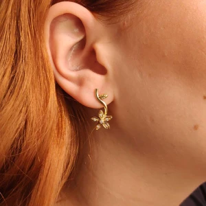 Brincos Ouro 18K E Diamantes