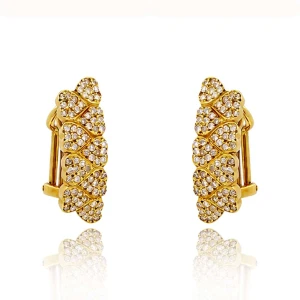 Brincos Ouro 18K E Diamantes