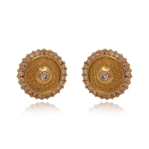 Brincos Ouro 18K E Diamantes