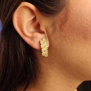 Brincos Ouro 18K E Diamantes