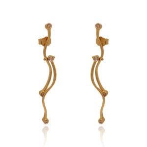 Brincos Ouro 18K E Diamantes Brincos Ouro 18K E Diamantes