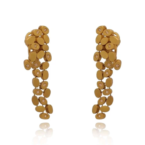 Brincos Ouro 18K E Diamantes
