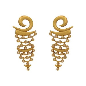 Brincos Ouro 18K E Diamantes