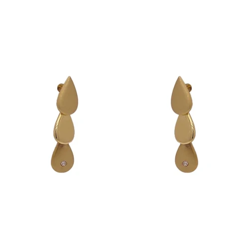 Brincos Ouro 18K E Diamantes