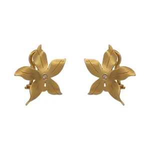 Brincos Ouro 18K E Diamantes