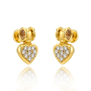 Brincos Ouro 18K E Diamantes