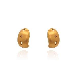 Brincos Ouro 18K E Diamantes