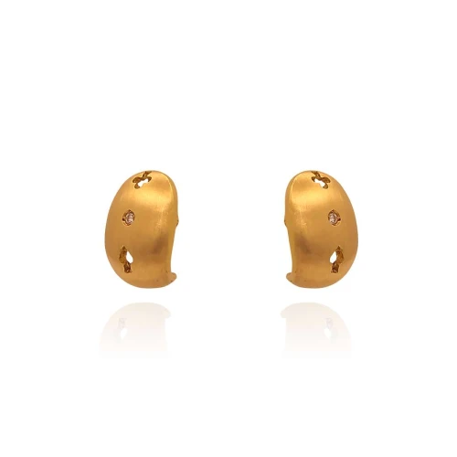 Brincos Ouro 18K E Diamantes