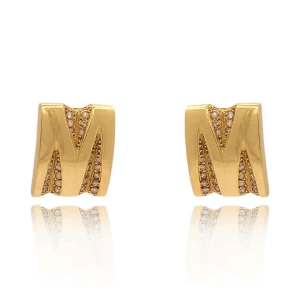 Brincos Ouro 18K E Diamantes