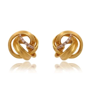 Brincos Ouro 18K E Diamantes