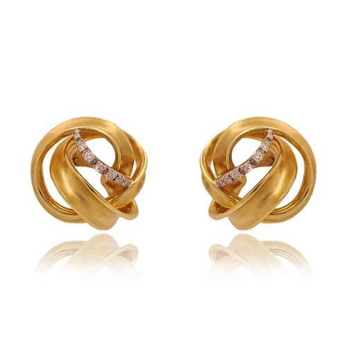 Brincos Ouro 18K E Diamantes