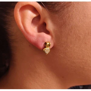 Brincos Ouro 18K E Diamantes