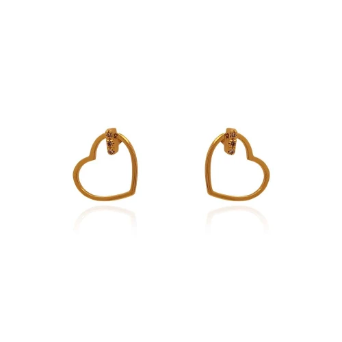 Brincos Ouro 18K E Diamantes
