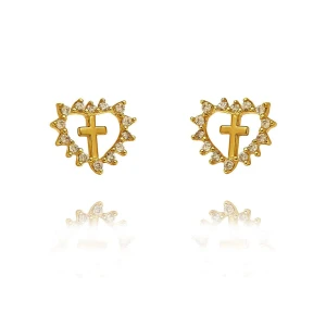 Brincos Ouro 18K E Diamantes