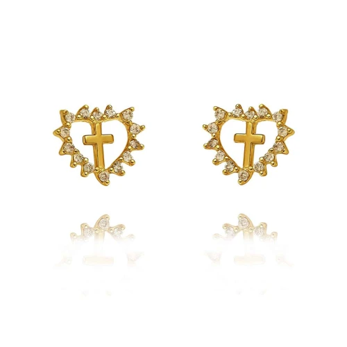 Brincos Ouro 18K E Diamantes