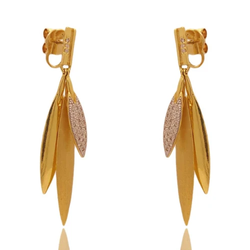 Brincos Ouro 18K E Diamantes