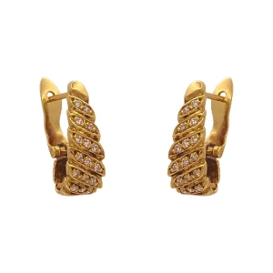 Brincos Ouro 18K E Diamantes Brincos Ouro 18K E Diamantes