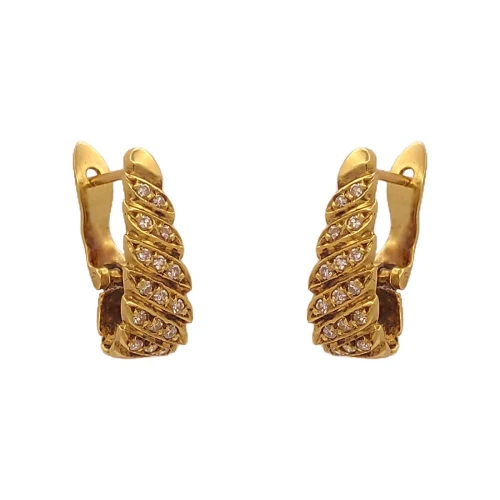 Brincos Ouro 18K E Diamantes