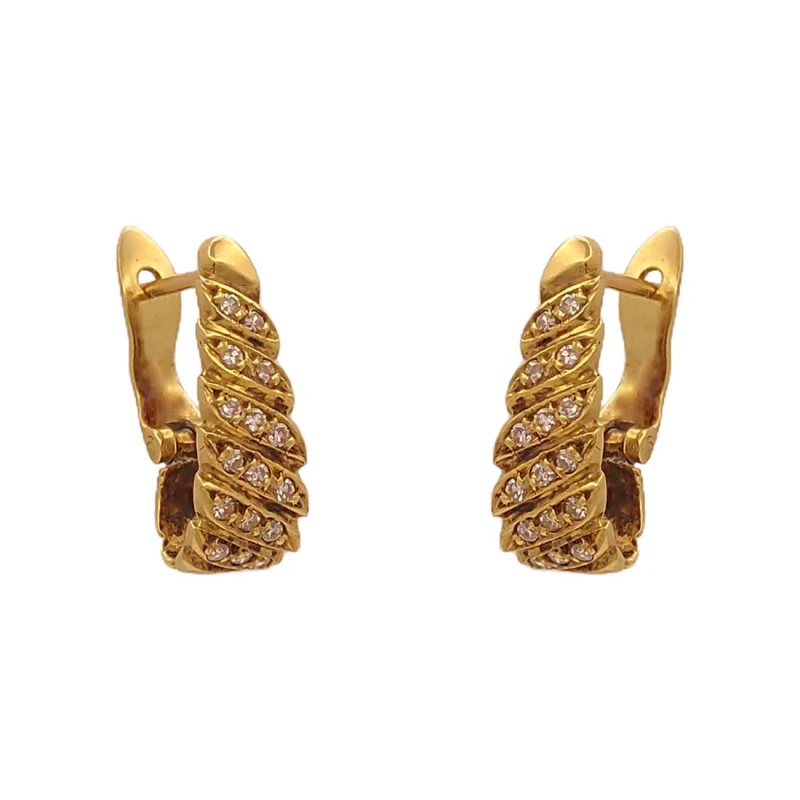 Brincos Ouro 18K E Diamantes Brincos Ouro 18K E Diamantes