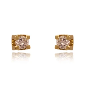 Brincos Ouro 18K E Diamantes