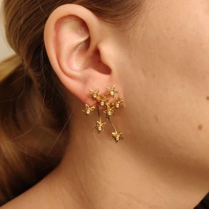 Brincos Ouro 18K E Diamantes