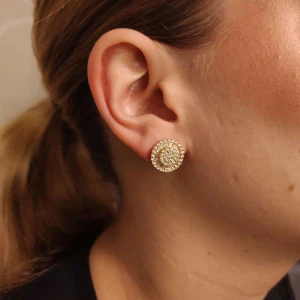 Brincos Ouro 18K E Diamantes
