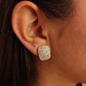 Brincos Ouro 18K E Diamantes Brincos Ouro 18K E Diamantes