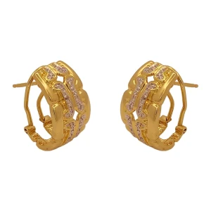 Brincos Ouro 18K E Diamantes