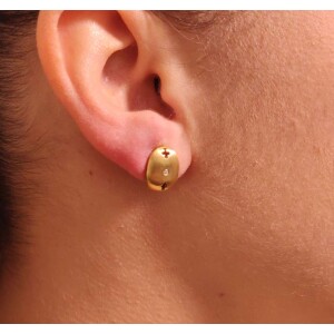 Brincos Ouro 18K E Diamantes