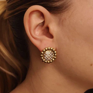 Brincos Ouro 18K E Diamantes