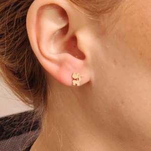 Brincos Ouro 18K E Esmalte