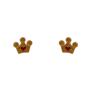 Brincos Ouro 18K E Esmalte