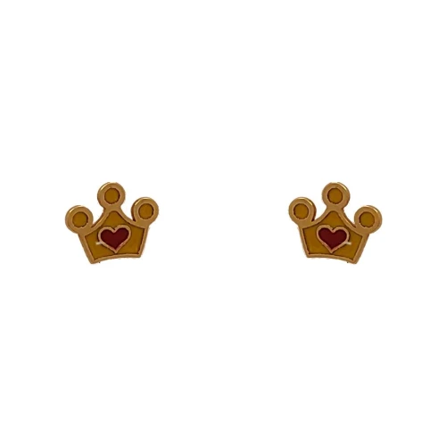Brincos Ouro 18K E Esmalte