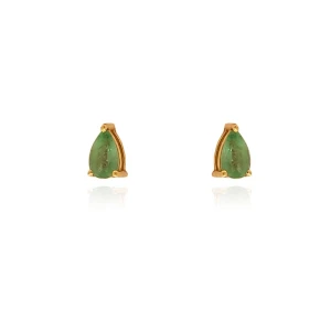 Brincos Ouro 18K E Esmeraldas