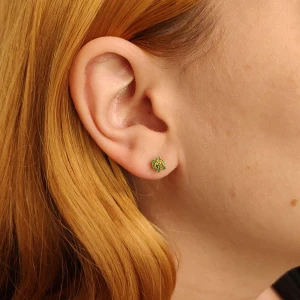 Brincos Ouro 18K E Esmeraldas