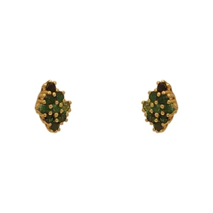 Brincos Ouro 18K E Esmeraldas